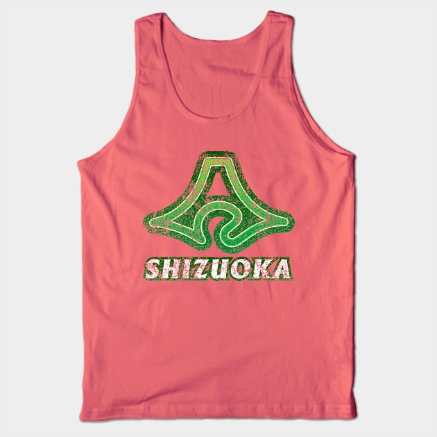 Shizuoka Prefecture Japanese Symbols Distressed Tank Top by PsychicCat